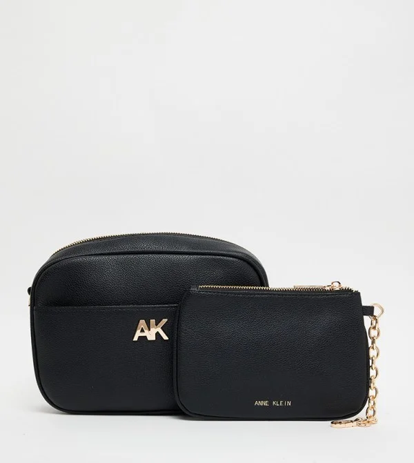 ANNE KLEIN Anne Klein Monogram Detail Shoulder Bag With Pouch